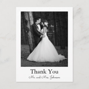 Photo Wedding Thank You Postkarte