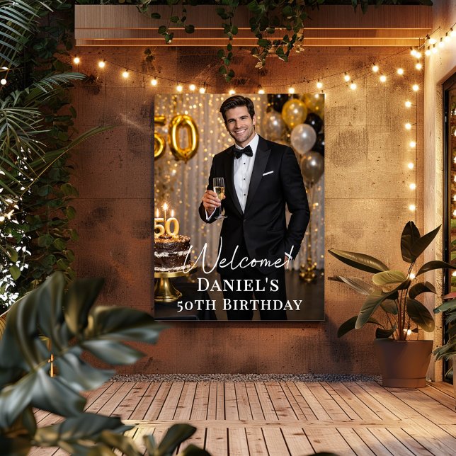 Photo welcome birthday party poster (Von Creator hochgeladen)