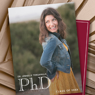 Photo White Burgundy Faire-part de doctorat