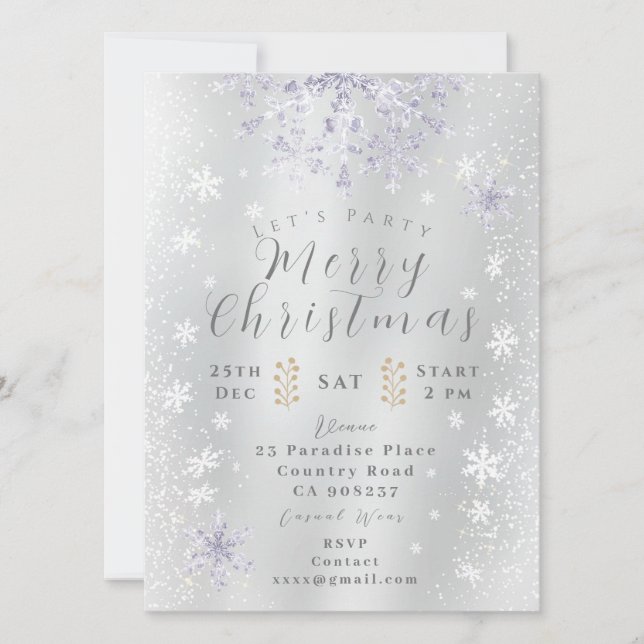 Photo White Invitation Card (Devant)