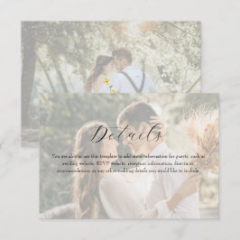 Photo Wildflower Wedding Details Begleitkarte