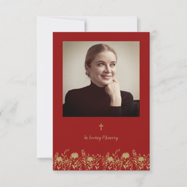 Photo & Wildflowers for Funeral Service (Vorderseite)