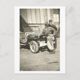 PHOTOBOMB! Vintage 1940er Jahre Foto-Postkarte Postkarte