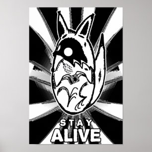 Photocoyote b/w RESTER EN VIE Poster