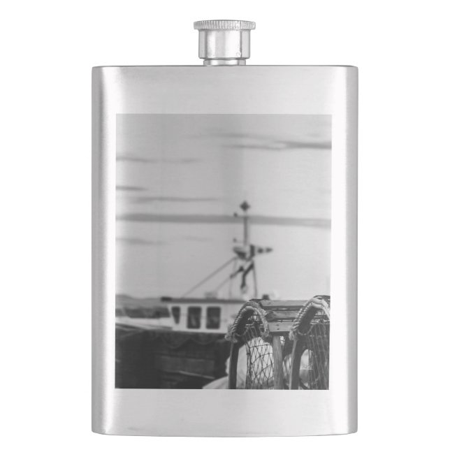 PhotoFischerboot Flachmann (Vorderseite)