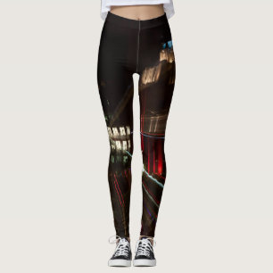 Photogamaschen abstrakt, Gebäude Leggings