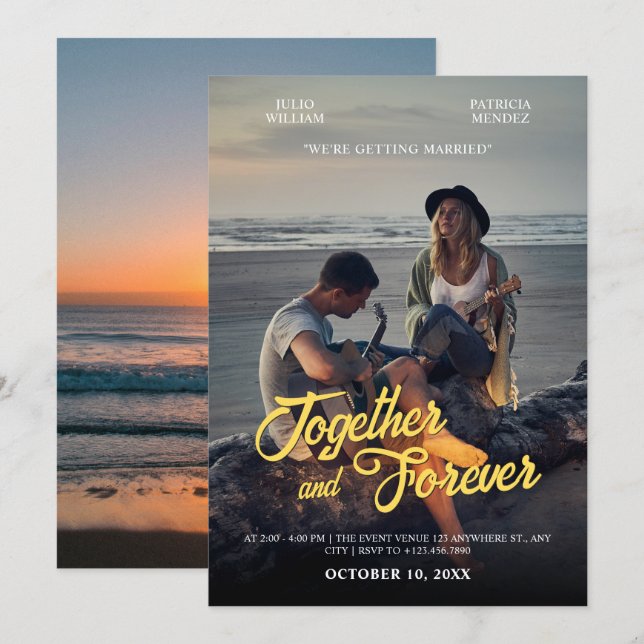 Photogenic wedding  einladung (Vorne/Hinten)