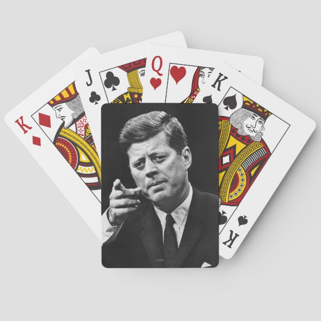 Photograph of John F. Kennedy 3 Spielkarten (Rückseite)