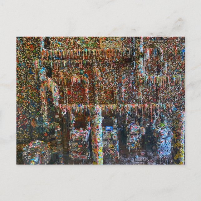 Photograph of the infamous Seattle gum wall Postkarte (Vorderseite)
