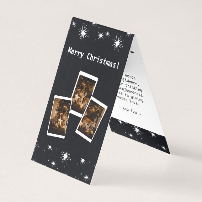 Photographe blanc et noir - Carte des étoiles de N (Front)