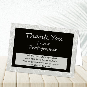 Photographe Carte de remerciements