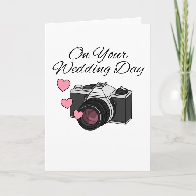 Photographe de carte Mariage vintage (Devant)