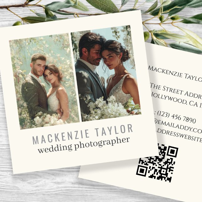 Photographe de Mariage 2 Photo Code QR Personnalis (Wedding Photographer 2 Photo Personalized QR Code
by Ricaso. Photographs, text &  scannable QR code)