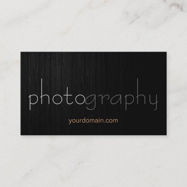 Photographe en bois gris Artiste Carte de visite (Devant)