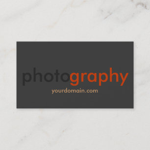 Photographe gris foncé Orange Artiste Carte de vis