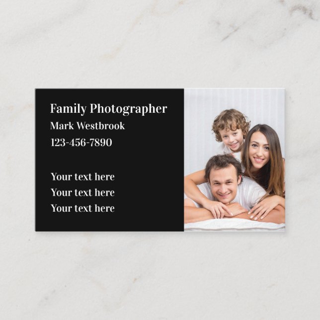Photographe Modèle photo Cartes de visite (Devant)