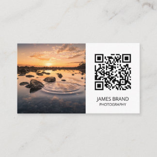Photographe moderne de code QR Carte de visite