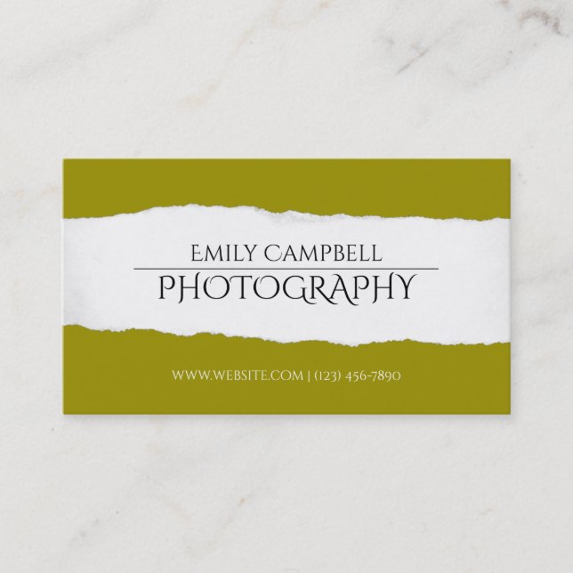 Photographe professionnel Carte de visite (Devant)