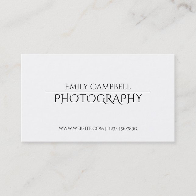 Photographe professionnel Carte de visite (Devant)