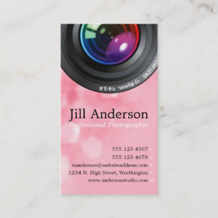 Photographe professionnel Carte de visite vertical