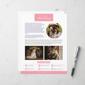 Photographer About Me Page Template 