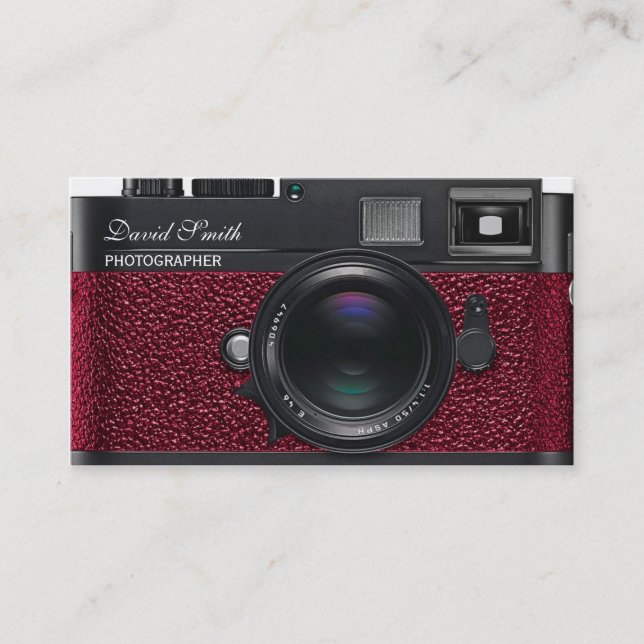 Photographer Netz Camera Business card Visitenkarte (Vorderseite)