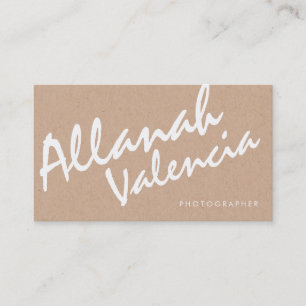 Photographes Nom Typographie Cartes de visite