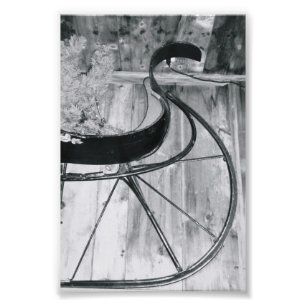 Photographie A6 4x6 noir et blanc de lettre