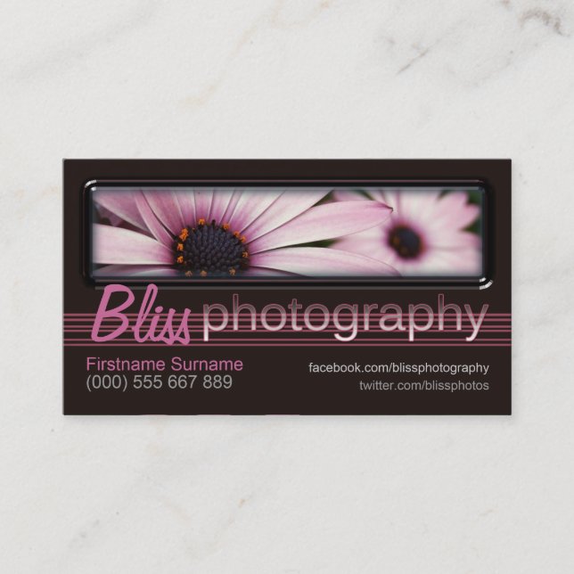 Photographie avec Carte de visite Modèle photo (Devant)