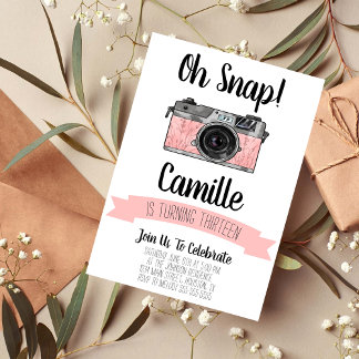 Photographie Camera Anniversaire Fête Invitation