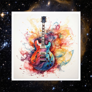 Photographie d'art psychédélique de guitares éclab