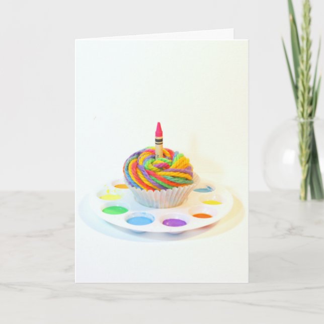 Photographie de Cupcake de créativité Carte d'anni (Devant)