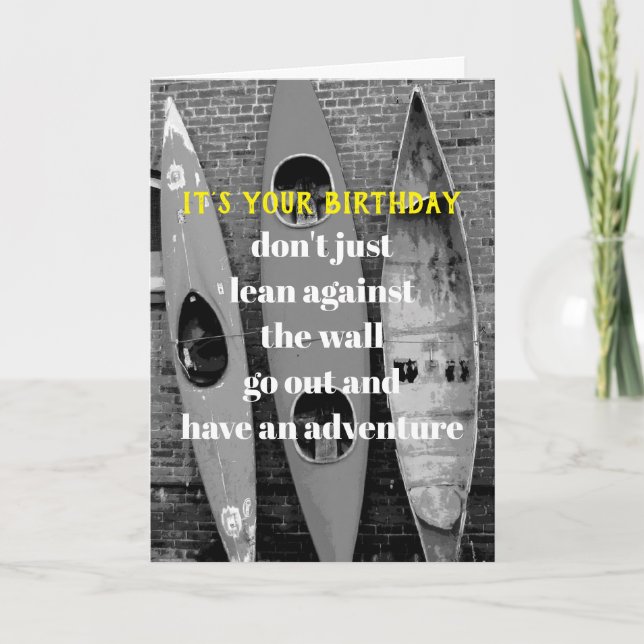 Photographie de kayaks d'humour de carte (Devant)