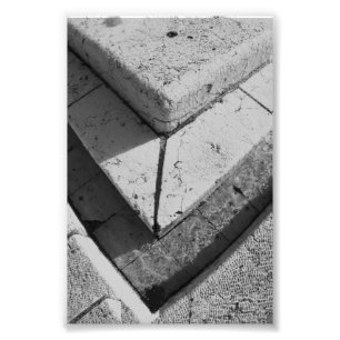Photographie de lettres d'alphabet V6 Noir et Blan