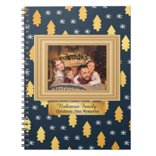 Photographie de Noël bleu et or Journal de l'album