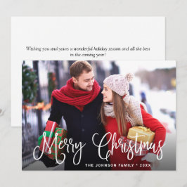 Photographie de Noël Joyeux moderne Accueil Carte