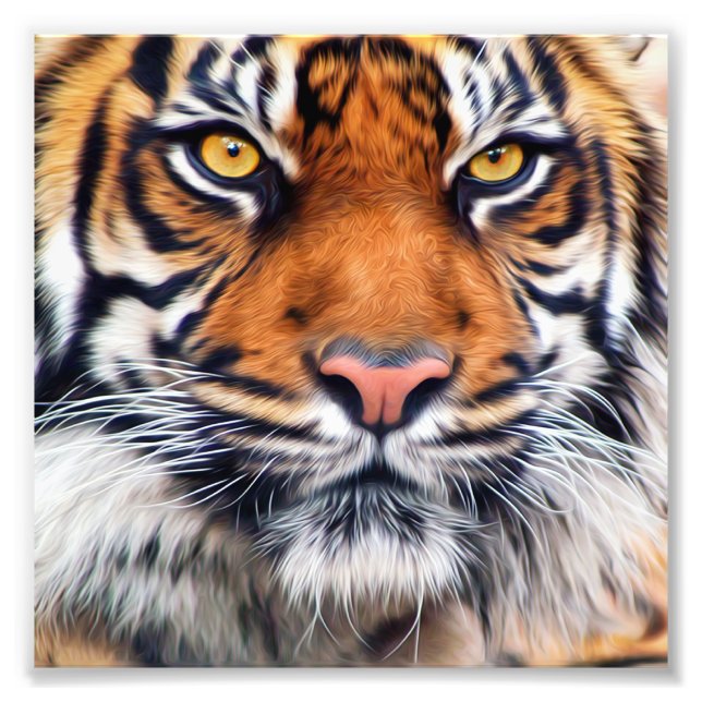 Photographie de Peinture de tigre de Sibérie (Devant)