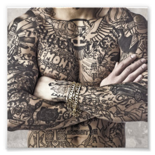 Photographie de tatouage de corps masculin