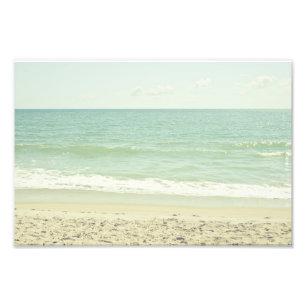 Photographie en pastel verte en bon état de plage