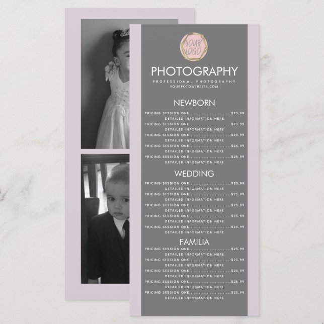 Photographie Entreprise Votre Logo Earth Tone Menu (Devant / Derrière)