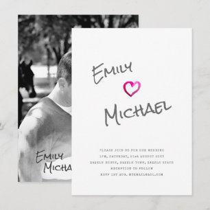 Photographie manuscrite Invitations Couples événem