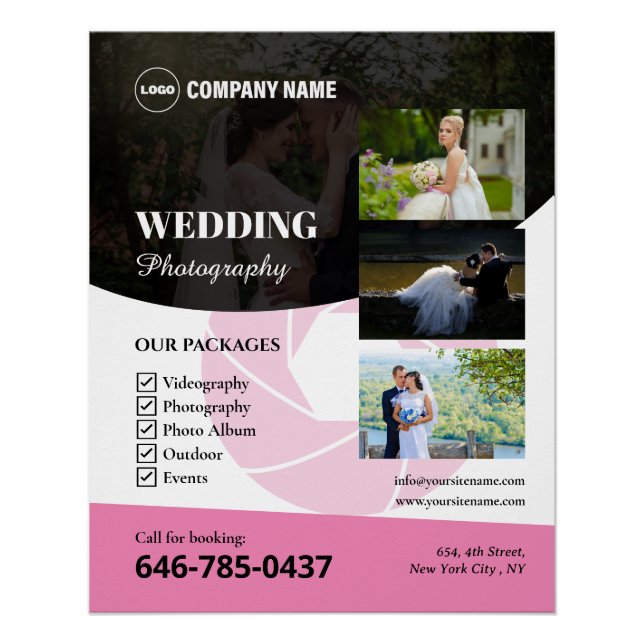 Photographie mariage Poster brillant (Devant)