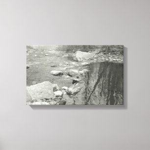 Photographie noir et blanc Rivière Calm sur toile