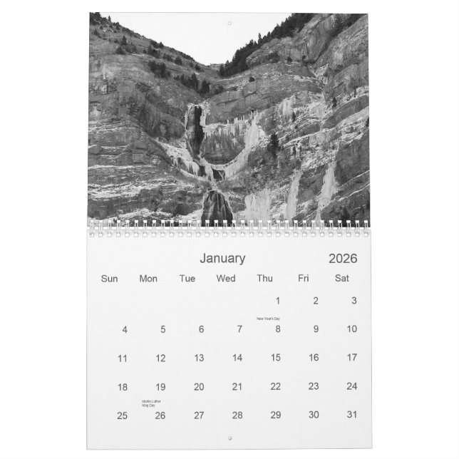 Photographie noire et blanche du calendrier 2011 (Jan 2026)