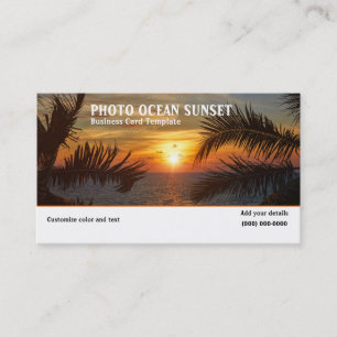 Photographie Ocean Sunset Carte de visite