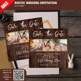 Photographie rustique Enregistrer la date Mariage 