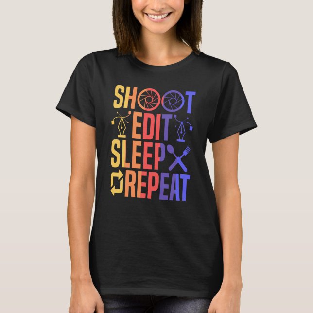 Photography Camera Picture Image Resolution Photog T-Shirt (Vorderseite)