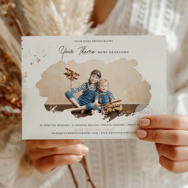Photography Your Theme Mini Session Marketing Mitteilungskarte (Von Creator hochgeladen)