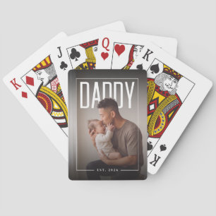PhotoPop Daddy Est Benutzerdefiniertes Jahr Spielkarten
