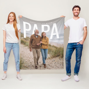PhotoPop Liebt dich so sehr Papa Fleecedecke